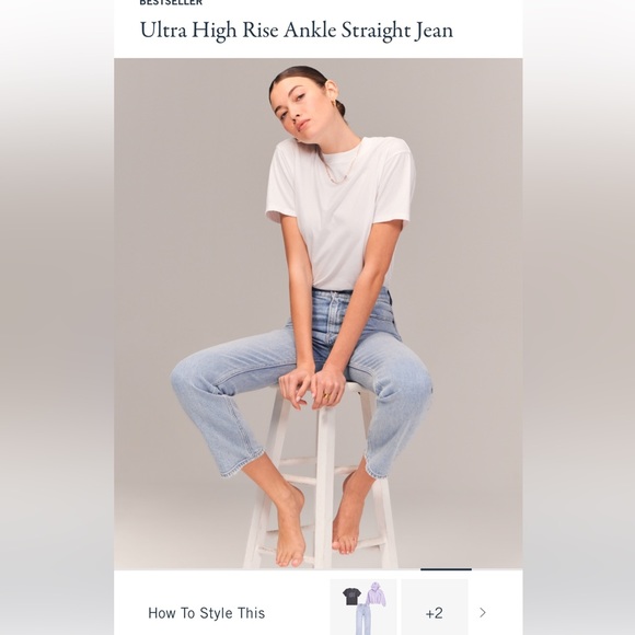 Ultra High Rise Ankle Straight Jeans - Picture 8 of 14